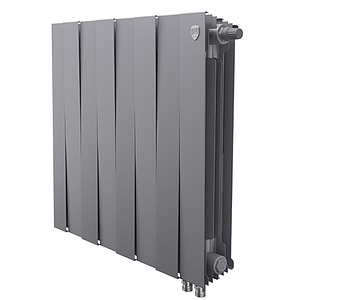 Радиатор биметаллический Royal Thermo PianoForte 500 Silver Satin (Н) (Серый) - 8 секций