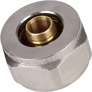 Соединение резьбозажимное Uponor Flex-X - 3/4'EK (евроконус) для пластиковых труб 16x2,2 (хром.)