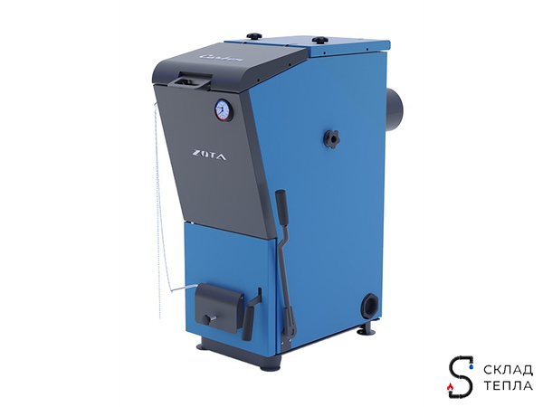Котел твердотопливный ZOTA Carbon - 40 кВт (стальной). Вид 2.
