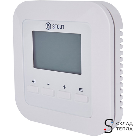 STOUT Проводной комнатный регулятор R-10s, белый. Вид 2.