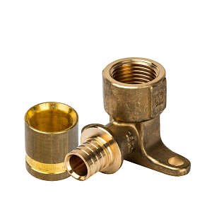 Водорозетка Rommer - 16 x 1/2' (с гильзой, 2шт)