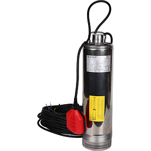 Насос колодезный STOUT (Hmax 45м. 1.2кВт, 90 л/мин, кабель 20м)