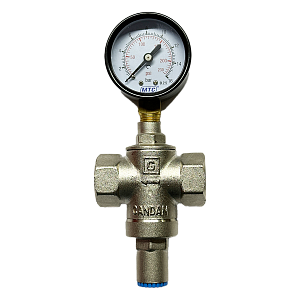 Редуктор давления поршневой с манометром 3/4' Candan CM-3553-M
