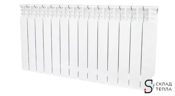 Радиатор алюминиевый GLOBAL ISEO 500 - 15 секций. Вид 1.