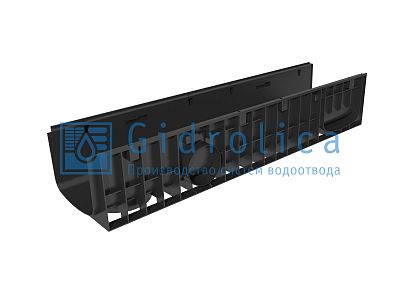 Лоток водоотводный пластиковый Gidrolica DN200 1000х246х185 мм
