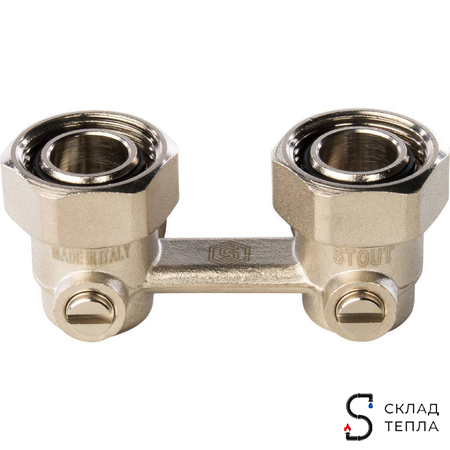 Узел нижнего подключения угловой STOUT - 3/4" (для двухтрубной системы). Вид 8.