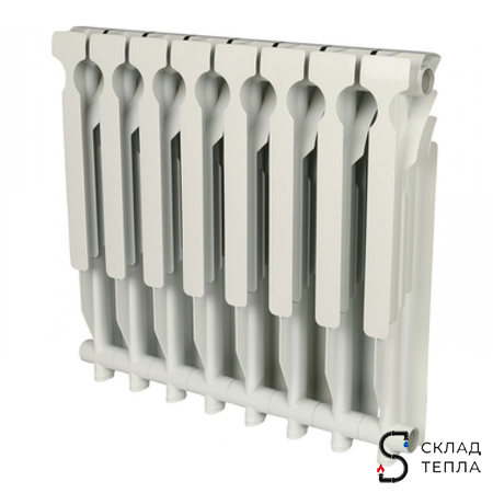 Радиатор алюминиевый ROMMER Plus 500 - 8 секций. Вид 3.