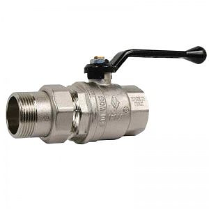 Кран шаровой полнопроходной Bugatti Oregon 320 - 3/4' (ВР/НГ, PN40, ручка-рычаг черная)