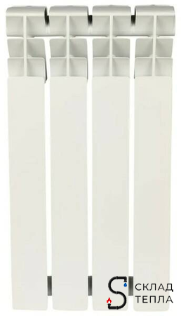 Радиатор алюминиевый ROMMER Plus 500 - 4 секции. Вид 2.