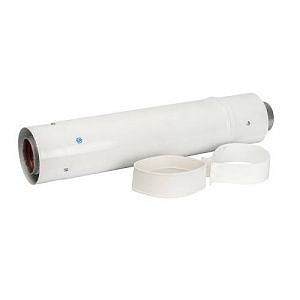 Труба телескопическая для коаксиального дымохода STOUT D60/100 мм, длина 470-750 мм