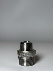 Ниппель резьбовой переходной Benarmo - 3/4' x 1/2' (нержавеющая сталь) (2шт)