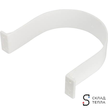 Отвод 45° для коаксиального дымохода STOUT D60/100 мм (с уплотнением и хомутом). Вид 4.