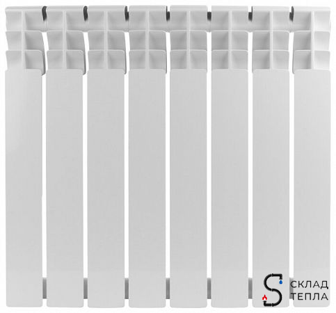 Радиатор биметаллический Smart 500 - 8 секций. Вид 2.