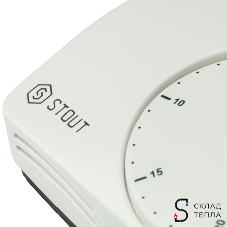 Комнатный проводной термостат STOUT WFHT-DUAL (с датчиком "в пол" L-3 м). Вид 5.