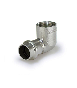 Переход на внутреннюю резьбу угловой Zeissler 28 х 3/4' из нержавеющей стали