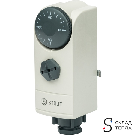 Накладной термостат WTC-ES (30-90) STOUT. Вид 2.