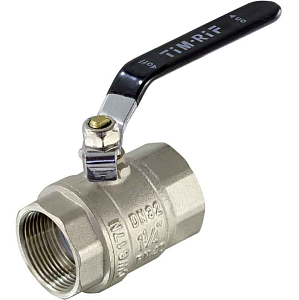 Кран шаровой полнопроходной TIM - 1 1/2" (ВР/ВР, PN40, ручка-рычаг черная) Кран шаровой полнопроходной TIM - 1 1/2' (ВР/ВР, PN40, ручка-рычаг черная)
