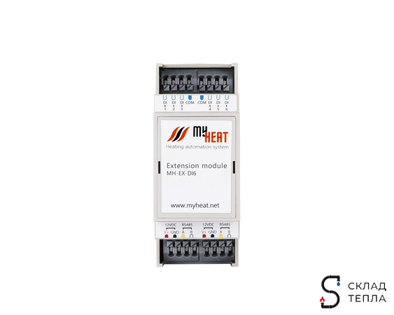 Дискретный блок расширения ЭВАН MYHEAT DI6. Вид 1.