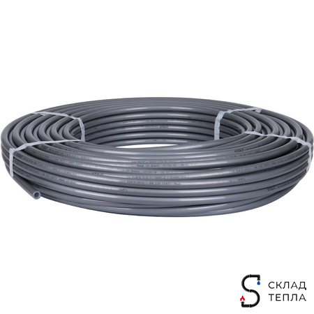 Труба из сшитого полиэтилена STOUT - 16x2,2 (PE-Xa/EVOH, PN10, Tmax 95°C,  бухта 100 м, цвет серый). Вид 2.
