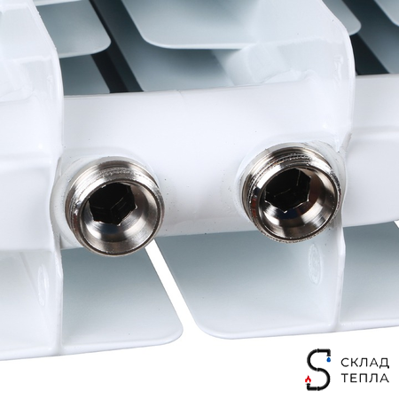 Радиатор биметаллический STOUT SPACE 500 - 8 секций с нижним подключением. Вид 15.