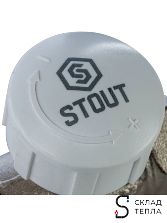Клапан термостатический прямой STOUT - 1/2" (PN10, Tmax - 120°С). Вид 7.