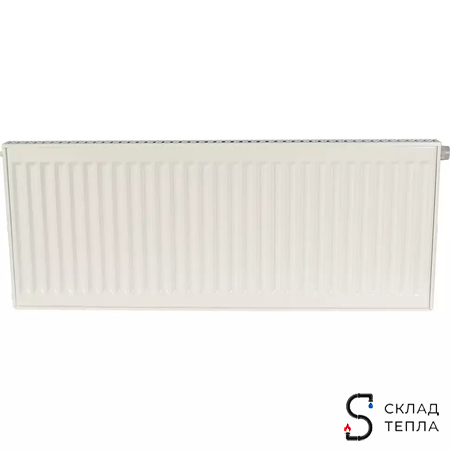 Радиатор стальной KERMI FTV 12 - высота 400 мм, длина 2000 мм с нижним подключением. Вид 2.