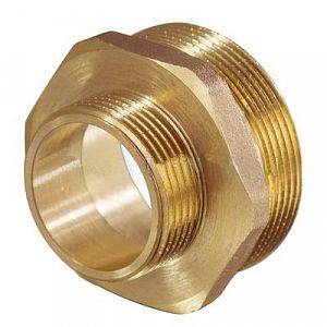 Ниппель латунный резьбовой переходной TIM - 2" x 1 1/2" (1шт) Ниппель латунный резьбовой переходной TIM - 2' x 1 1/2' (1шт)