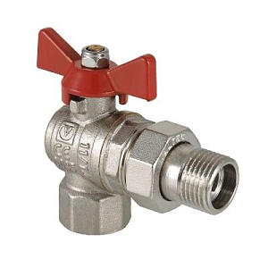 Кран шаровой с американкой угловой VALTEC BASE 3/4" (ВР/НГ, ручка бабочка) Кран шаровой с американкой угловой VALTEC BASE 3/4' (ВР/НГ, ручка бабочка)