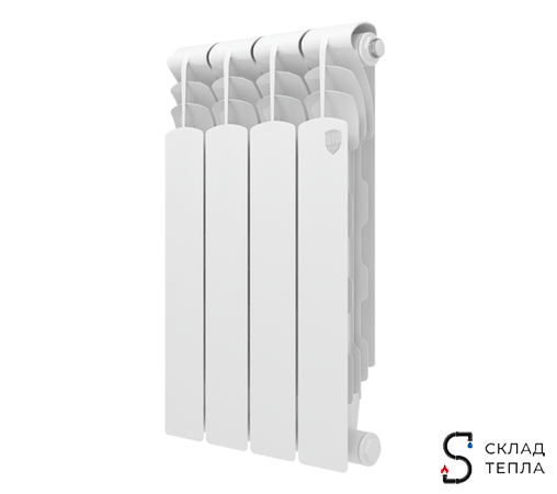 Радиатор биметаллический Royal Thermo Revolution Bimetall 500 - 4 секции. Вид 1.