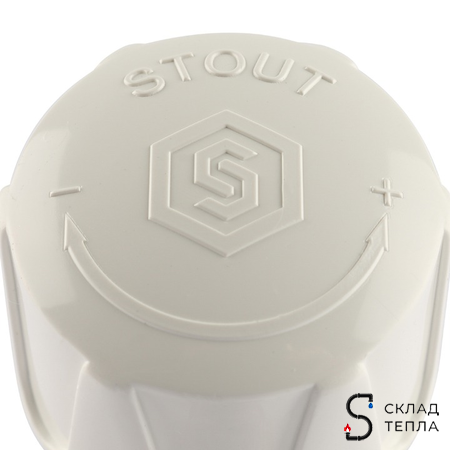 Клапан ручной терморегулирующий угловой STOUT - 1/2". Вид 8.