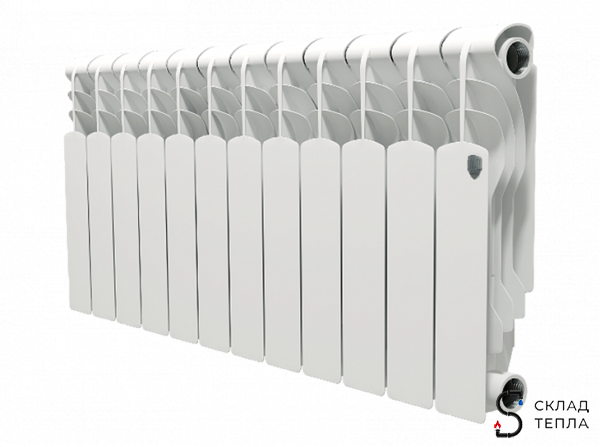 Радиатор биметаллический Royal Thermo Revolution Bimetall 350 - 12 секций. Вид 1.