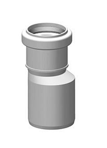 Переход эксцентрический для внутренней канализации шумопоглощающий СИНИКОН КОМФОРТ- 110 x 50