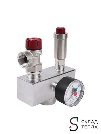 Группа безопасности котла Zeissler - 1" (до 100кВт, 3 бар). Вид 1.