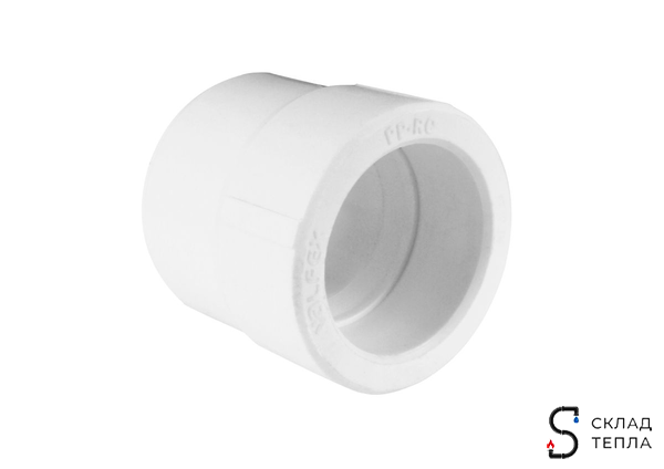 Муфта редукционная VALFEX - 40 x 25 (для полипропиленовых труб под пайку, цвет белый). Вид 5.