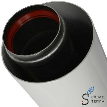 Труба для коаксиального дымохода STOUT D60/100 мм, длина 2000 мм. Вид 5.