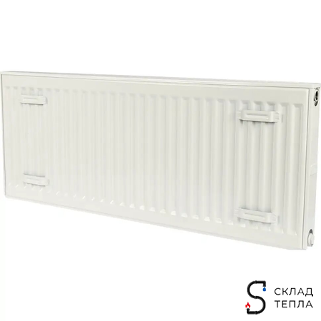 Радиатор стальной KERMI FKO 12 - высота 400 мм, длина 900 мм с боковым подключением. Вид 3.