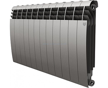 Радиатор биметаллический Royal Thermo BiLiner 350 Silver Satin (Серый)  - 12 секций