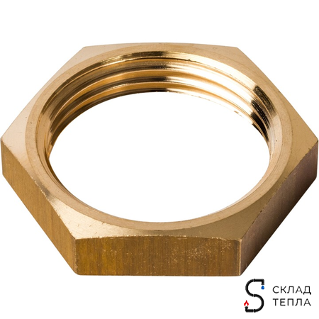 Контргайка латунная резьбовая STOUT - 1/4". Вид 2.