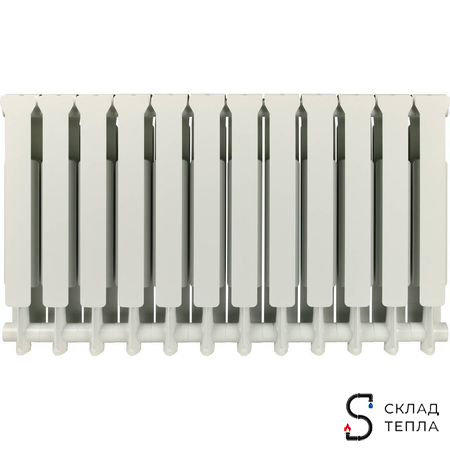 Радиатор алюминиевый STOUT Bravo 500 - 12 секций. Вид 4.