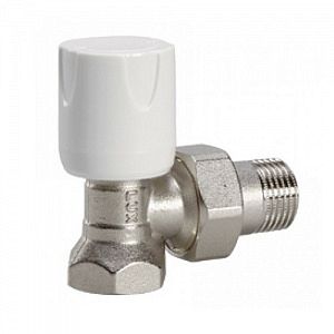 Вентиль ручной регулировки угловой LUXOR RS 102 - 1/2' (для стальных труб, Tmax 120°C, PN10)