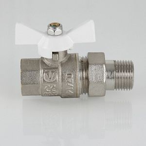 Кран шаровой с американкой VALTEC BASE 1/2" (ВР/НГ, ручка бабочка белая) Кран шаровой с американкой VALTEC BASE 1/2' (ВР/НГ, ручка бабочка белая)