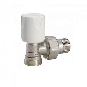 Вентиль ручной регулировки угловой LUXOR RS 112 - 1/2' (резьба метрическая, для металлопласт. труб)