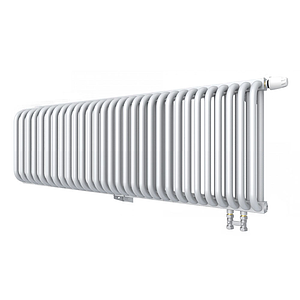 Радиатор 2 трубчатый Rommer Ventil 300 - 30 секций (нижнее подключение, цвет белый RAL9016)