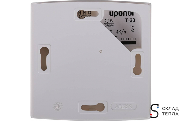 Комнатный проводной термостат Uponor Base T-23 230В. Вид 5.
