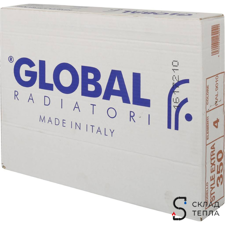 Радиатор биметаллический GLOBAL STYLE EXTRA 350 - 5 секции. Вид 10.