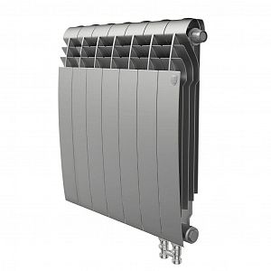 Радиатор биметаллический Royal Thermo BiLiner 500 V Silver Satin (Н) (Серый) - 7 секций