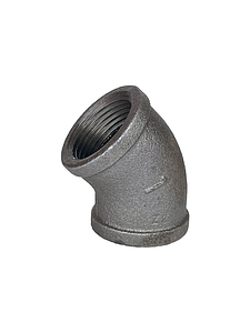 Угольник проходной чугун Ду 15 (1/2')х 45° ВР Fittex PLUS (1шт)