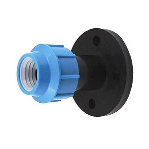 Переход на фланец Политэк - 63 x 2' (винтовая, для труб ПНД)