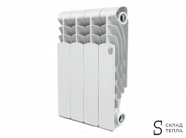 Радиатор алюминиевый Royal Thermo Revolution 350 - 4 секции. Вид 1.