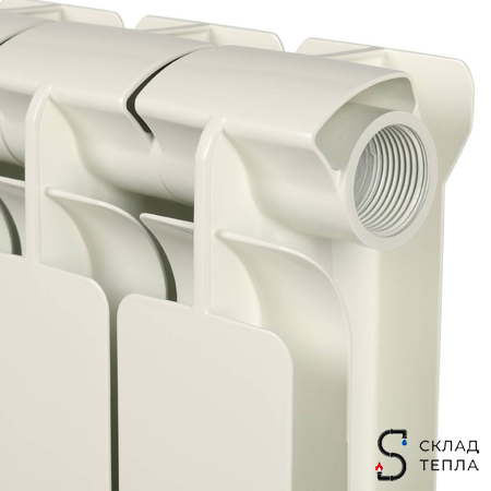 Радиатор алюминиевый STOUT Bravo 500 - 6 секций. Вид 7.